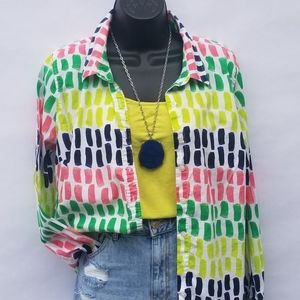 Crown & Ivy | Bold Print | Button Down Shirt